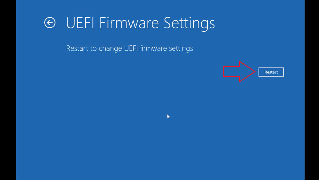 Click on Restart