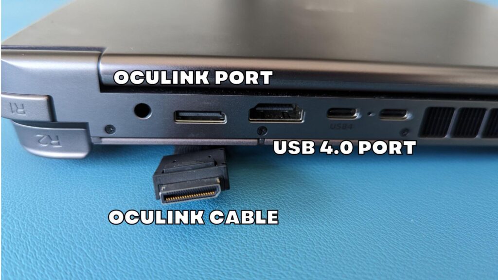 GPD WIN MAX 2 2023 Oculink Port, Oculink Cable and USB 4 port
