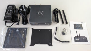 A Mini PC with accessories (Your contents may differ depending on the model)