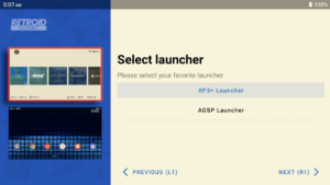 Retroid Pocket 3 Plus Wizard Launcher-valg