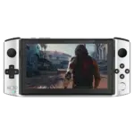GPD WIN 3 i7 Silver New AAA Gaming Portable Handheld showing CyberPunk 2077 Game for PC playing