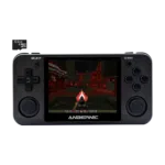 ANBERNIC RG350M Matte Black with 64GB Card - Shown playing DOOM