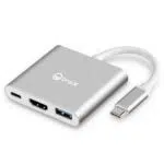 DroiX FX3 USB Type-C Hub showing USB 3.0 Type A Port, HDMI Port and USB Type-C Port