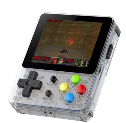 Bittboy LDK Retro Gaming Console Transparent - Playing DOOM