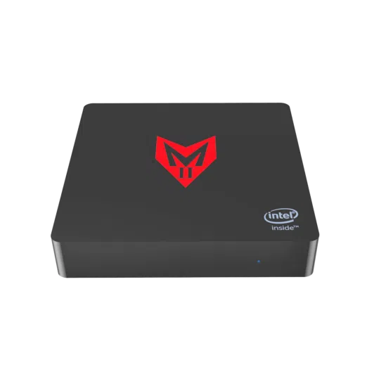 Beelink MII-V Windows 10 HTPC Mini Computer - Flat Front-Facing View showing top