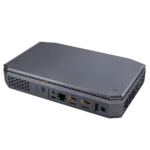 AMD T12 Windows 10 HTPC - Showing rear I/O with Power Supply Port, 2x HDMI Ports, 1GB/s LAN Port, Kensington Lock and 3.5mm Headphone Jack