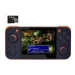 DroiX RetroGame RG350 Retro Gaming Handheld Console - Black with Included 64GB MicroSD Card