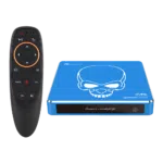 Beelink GT King PRO Android 9 Dolby DTS 4K UHD TV BOX - Front View showing LED with G10 Air-Mouse