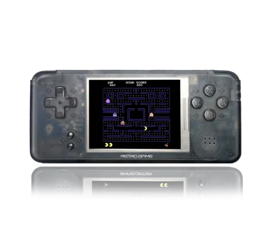 Coolbaby  RetroGame RS-97 PRO Transparent Front View playing Pac Man