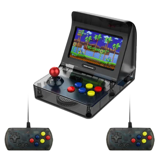 Coolbaby  RS-07 Retro Arcade Angled Photo with two controllers playing Sonic