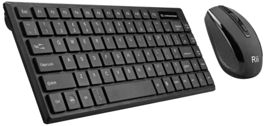 Rii RK700 Wireless Keyboard with Mouse Combo at an angle