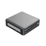 DroiX CK1 Mini PC Windows 10 NUC Up to Intel Core i7 Chipset, 512GB PCI-E NVMe SSD, 16GB DDR4 RAM - Showing right side with 2x USB 3.0 Ports ; 2x USB 2.0 Ports ; 3.5mm Headphone&Microphone Jack and Power Button on the front