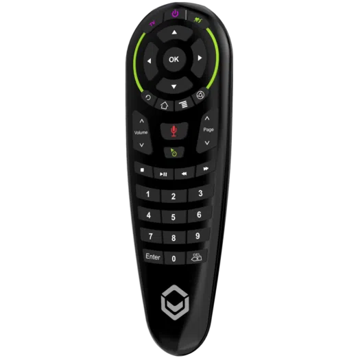 DroiX G30 Air-Mouse Remote with Gyroscope and Google Assistant - Front View at angle