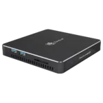 Beelink T34 Windows 10 Mini Computer - Showing at left angle with 2 USB Type-A and SD Card Slot
