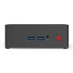 Beelink X55 Windows 10 Home Mini Computer showing front USB 3.0 Ports and 3.5mm Headphone&Microphone Jack