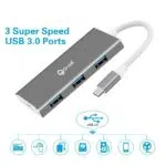 DroiX FX7 USB Type-C Hub illustrating USB 3.0 Features