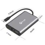 DroiX FX8 USB Type-C Hub Dimensions