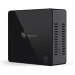 Beelink X55 Windows 10 Home Mini Computer showing left grille with MicroSD/TF Card Slot and Beelink top logo