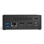 Beelink X55 Windows 10 Home Mini Computer showing Rear I/O with 2x USB 3.0, RJ45 LAN Port, 2x HDMI 1.4 Ports and Power Port