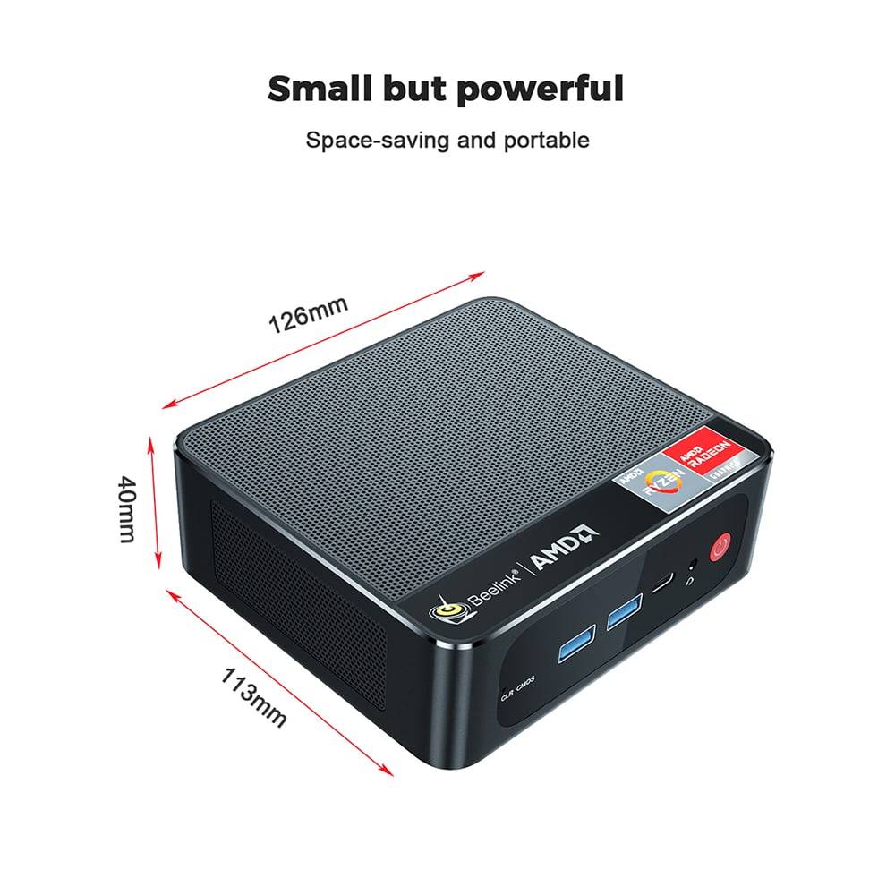 Beelink SER3 4 Ryzen 7 Mini PC Beelink SER3 with dimensions