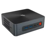 Beelink SEi 8 Windows 10 Intel Mini NUC PC - Showing from front with 2x USB Type-A 3.0, 1 Type-C, 1x 3.5mm Headphone&Microphone Jack