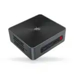 Beelink SEi 8 Windows 10 Intel Mini NUC PC - Showing from front with 2x USB Type-A 3.0, 1 Type-C, 1x 3.5mm Headphone&Microphone Jack