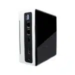 DroiX PROTEUS G4 Intel NUC Mini PC shown from the rear with usb type a 31 ports hdmi display port Ethernet and power port