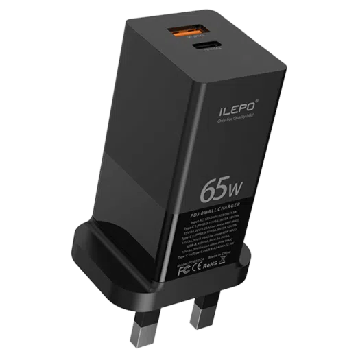65W Power Supply for GPD WIN 3, AYA NEO and MacBook in black