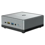 MinisForum UM250 AMD Mini PC - Showing front Microphone, USB-Type C Port, 2x USB Type-A Ports and 3.5mm Headphone Jack along with Power Button