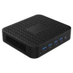 MinisForum GK41 - Shown from the front at angle with 4x USB 3.0 Ports and Power Button