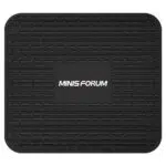 MINISFORUM GK50 Windows Mini PC - Showing from the top with MINISFORUM Logo
