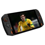 ONEXPLAYER 1S Gaming Handheld - Shown from the front playing FIFA