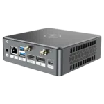 Proteus by DroiX Windows Mini PC - Shown from the rear with Display Port, HDMI Port, USB Type-C Port, 2x USB Type-A and RJ45 1GB/s Ethernet Port
