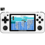 RG351P White with 64GB MicroSD Card Retro Gaming Emulator - Showing Front
