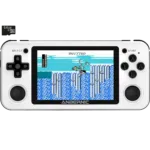 RG351P White with 64GB MicroSD Card Retro Gaming Emulator - Showing Front
