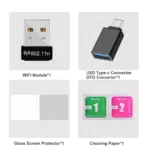 RG351P-AP RG351P Advance Pack - Showing Wi-Fi Dongle and USB Converter along with Screen Protector