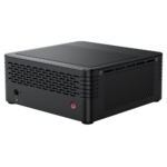 MinisForum EliteMini X400 Ryzen 5 PRO Mini Computer - Showing Power Button and 3.5mm Headphone&Microphone Jack combo