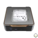 A95X Max 4K Android Powered TV BOX - Top view showing included HDD