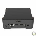 AK3V Pictured from the Back showing its Microphone Jack Port 1GB Ethernet Port Double HDMI 14 USB and Power Adapter Port