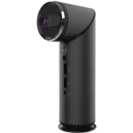 DroiX K5H Pico DLP Projector - Front View showing Lens, Audio Input, HDMI Output, USB 2.0 and Power Input