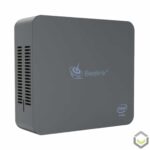 Beelink U55 Windows 10 Mini PC   Standing Up showing Top Cover