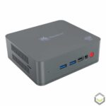 Beelink U55 Windows 10 Mini PC   Side View showing Power Button Headphone Jack USB Type C Port USB 30 Ports and MicroSDTF Card Reader