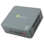 Beelink U57 Windows 10 Intel NUC Mini PC - Showing at angle with Front I/O and Right Side Vents