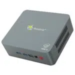 Beelink U57 Windows 10 Intel NUC Mini PC - Showing at angle with Front I/O and Right Side Vents