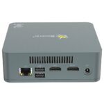 Beelink U57 Windows 10 Intel NUC Mini PC - Rear I/O showing 1GB/s RJ45 Ethernet Port, 2x USB 2.0 Type-A and two HDMI Ports