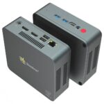 Beelink U57 Windows 10 Intel NUC Mini PC - Showing Front and Rear I/O