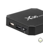 X96 Mini Android 7 Nougat Smart TV BOX - Showing 2x USB 2.0 Ports, MicroSD/TF Card