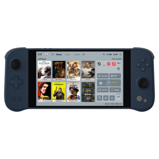 AYANEO Next Midnight Blue   Shown from the top