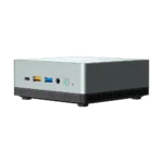 MinisForum DeskMini UM350 Ryzen Mini PC shown from the front at angle