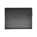 A black leather-style protective case with a flap cover, featuring the embossed "GPD" logo on the top right corner.